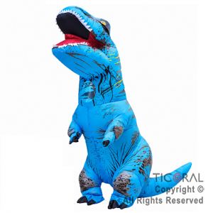 DISFRAZ INFLABLE DINOSAURIO AZUL ADULTO 1,60 MT X 1,90 MT